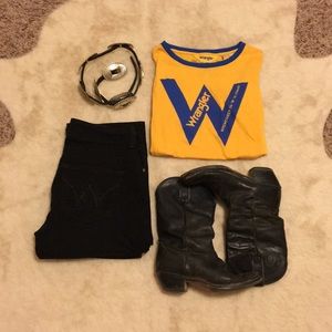 Black Bootcut Wranglers